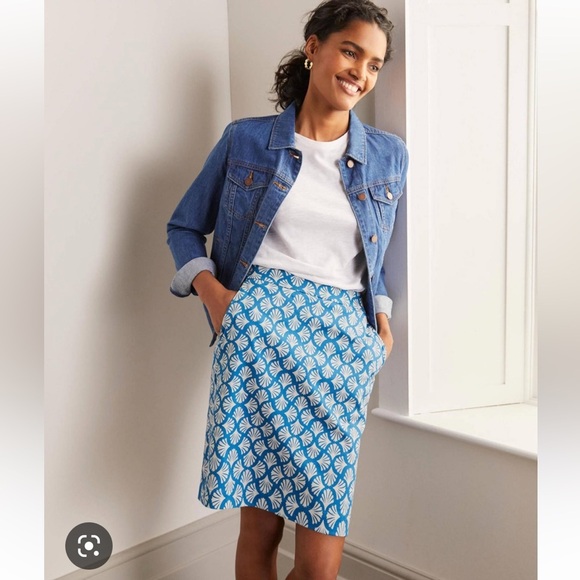 Boden Danby Moroccan Blue Skirt - Picture 1 of 6